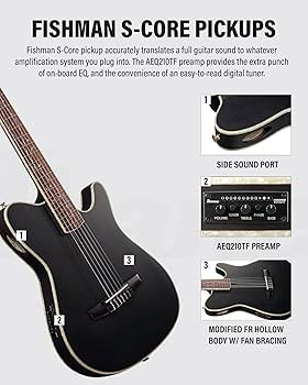 Amazon.com: Ibanez TOD10N Tim Henson Nylon Acoustic-Electric